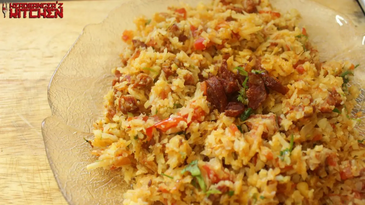 Cauliflower Rice Chorizo Pulao