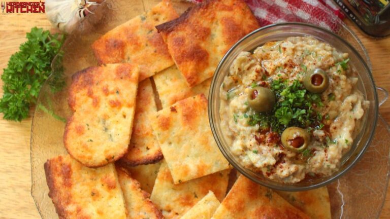 Keto Fathead Crackers & Baba Ganoush