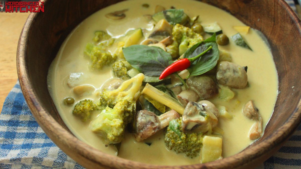 vegan green coconut curry