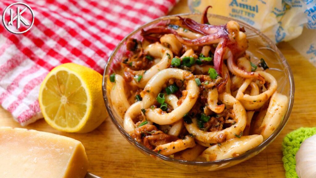 Keto Butter Garlic Squid