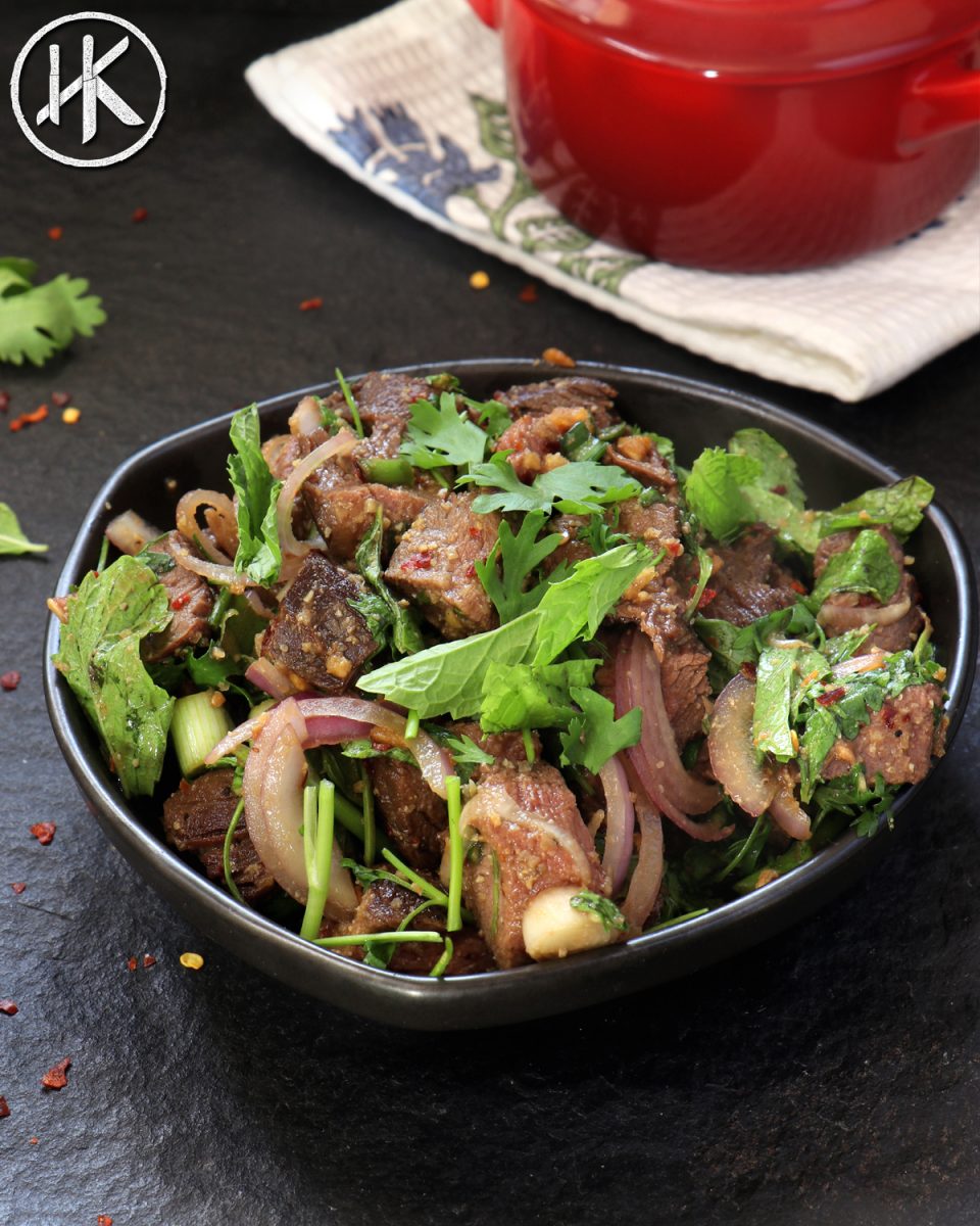 Keto Spicy Thai Beef Salad (น้ำตกเนื้อ)