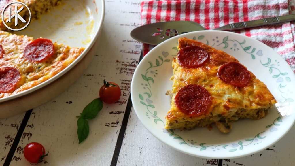 Keto Cheeseburger Pizza Frittata