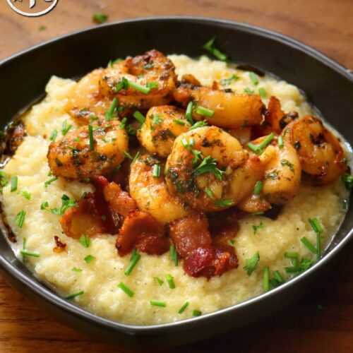 Keto Grits with Shrimp - Headbanger's Kitchen