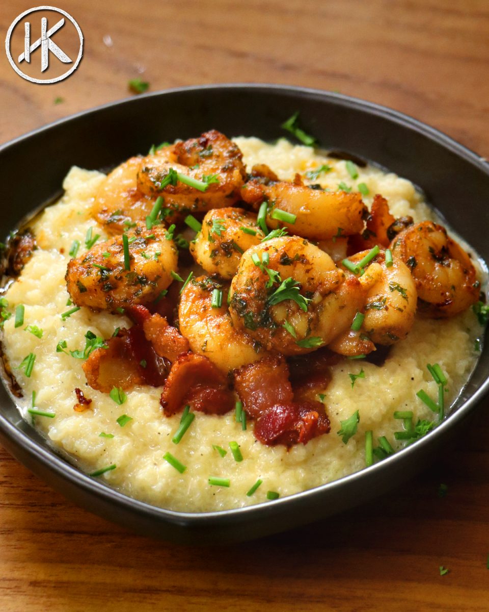 Keto Grits with Shrimp