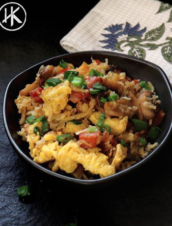 Keto Bacon and Egg Fried Rice