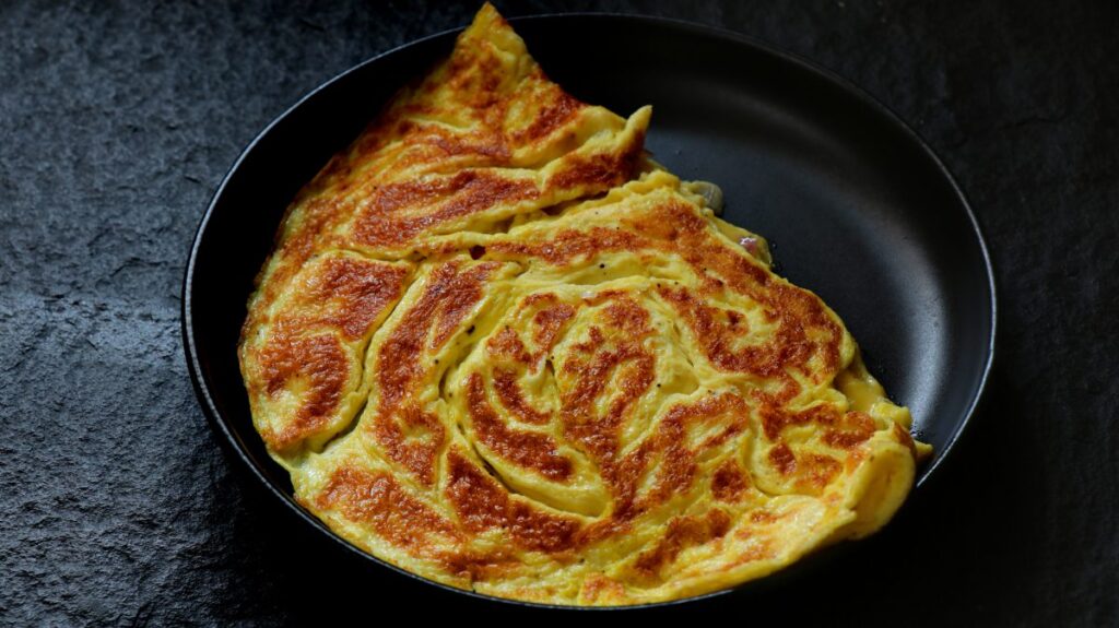 Keto Sour cream and onion omelet