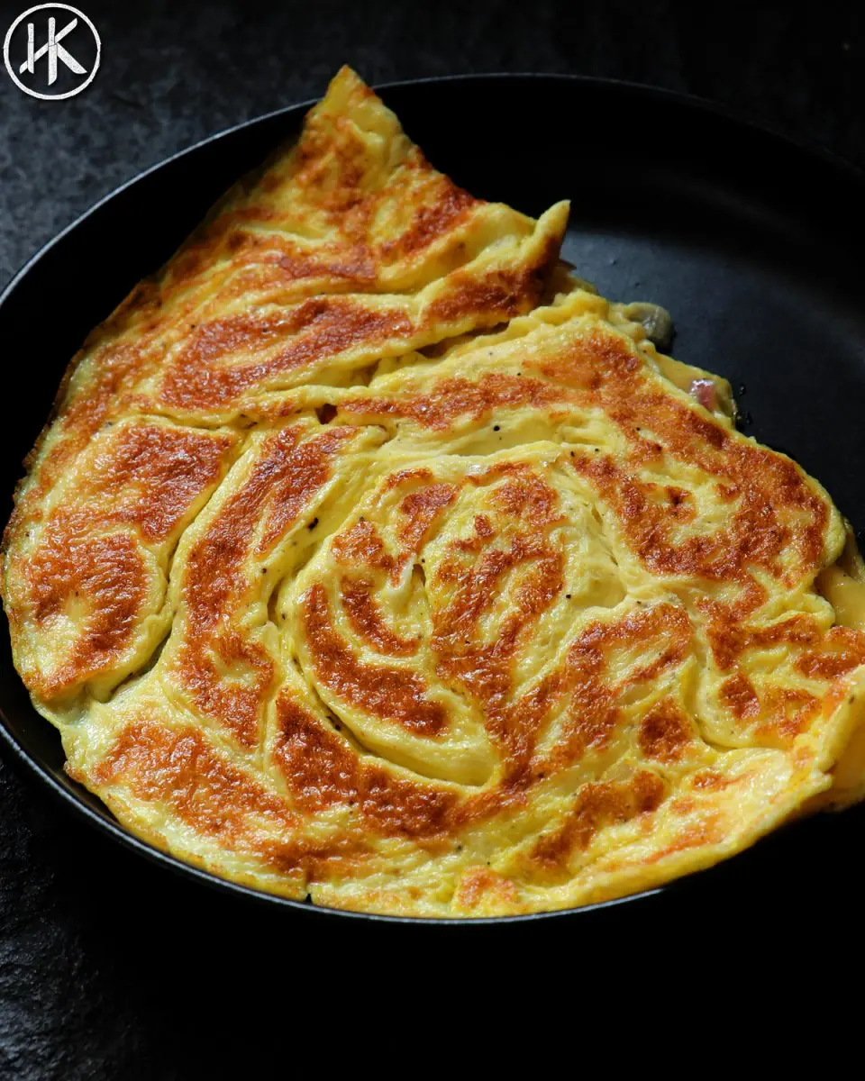 Sour cream and Onion Omelet