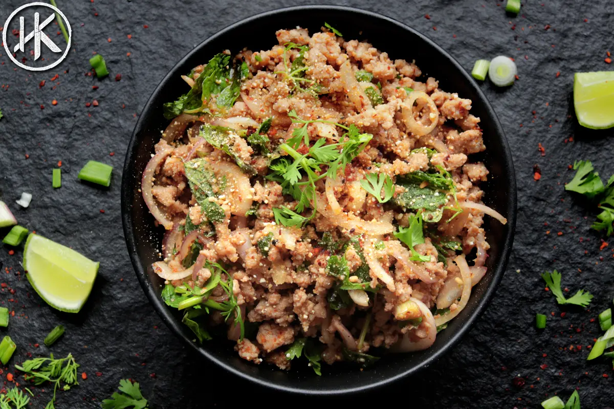 Larb recipe in a bowl