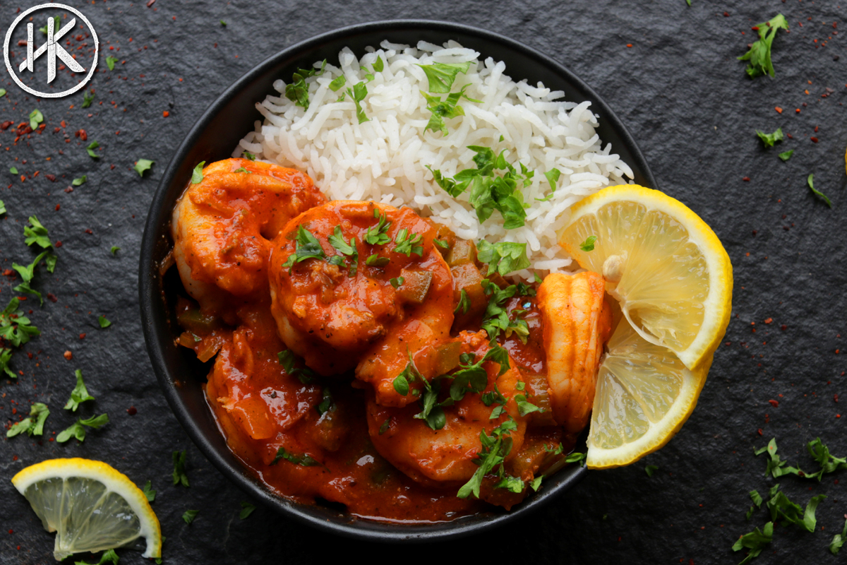 Shrimp creole in a bowl