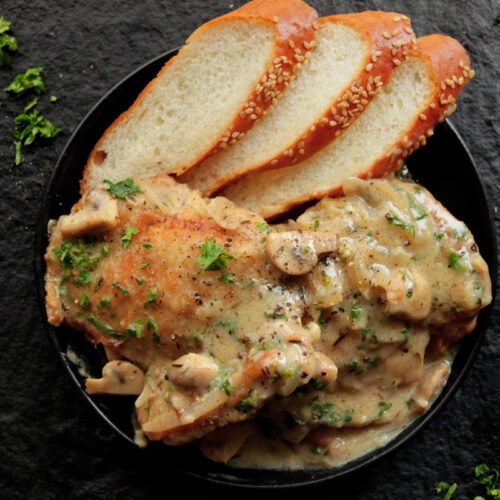 Chicken Fricassee with bread