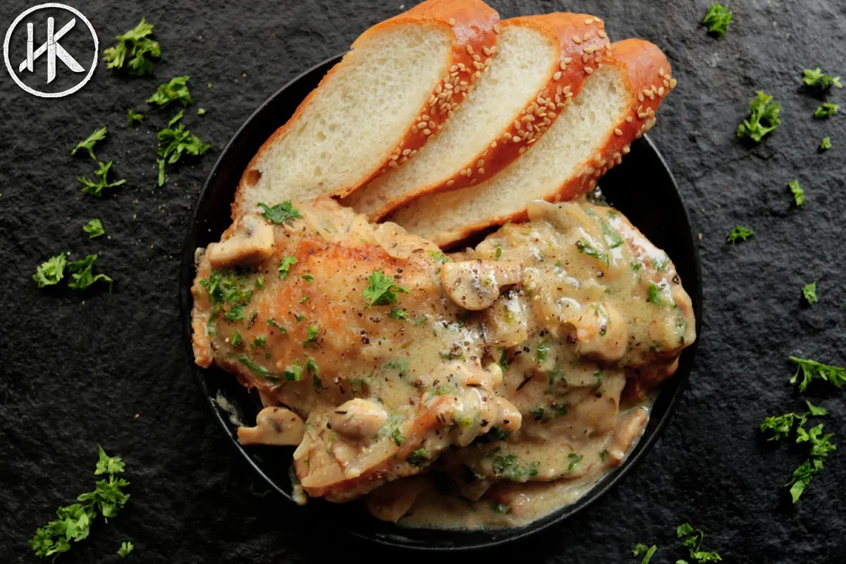 Chicken Fricassee with bread